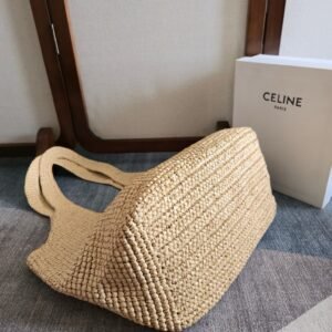 Alternative view of Celine Classic Panier Shopper in Raffia