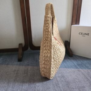 Alternative view of Celine Cabas Triangle in Raffia