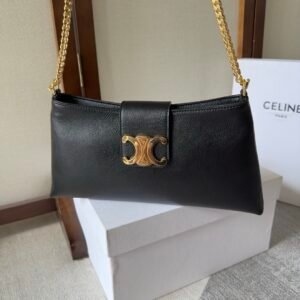 Alternative view of Celine Wiltern Chain Bag Black Gold