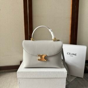 Celine Medium Nino Bag White Gold