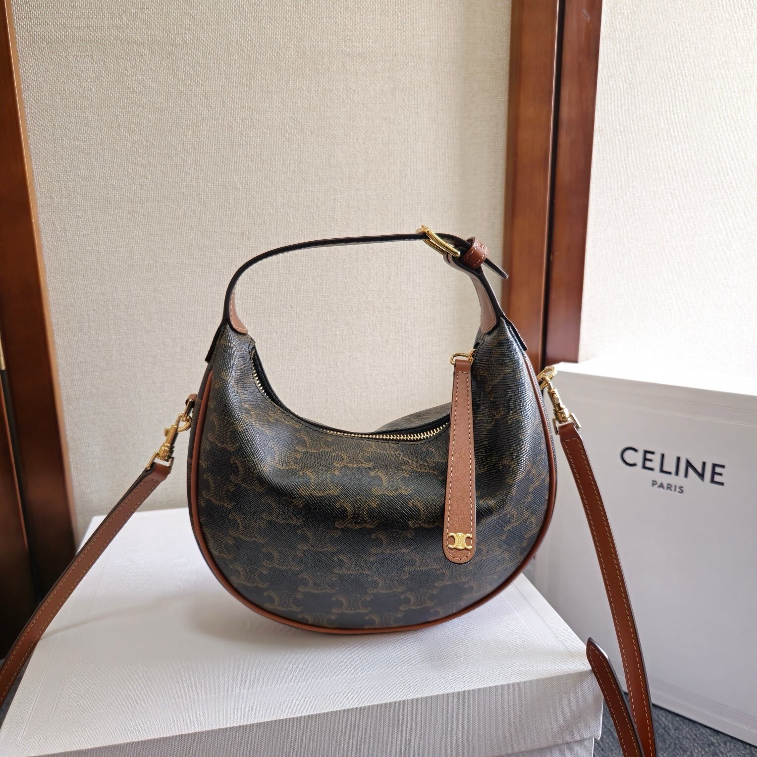 Celine Lulu Bag Triomphe Canvas