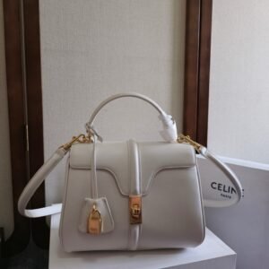 Celine Small 16 Bag White Gold