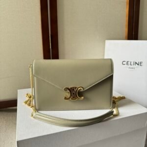 Celine Wallet on Chain Green Gold