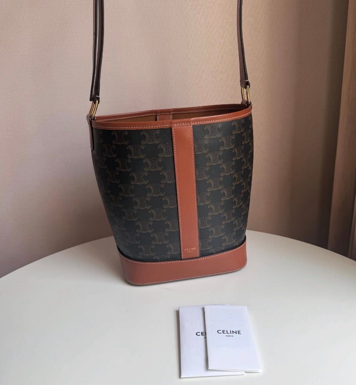 Celine Small Triomphe Bucket Bag - Afbeelding 3