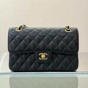 Chanel Flap Bag Black Gold in Small