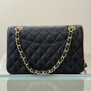 Alternative view of Chanel Flap Bag Black Gold in Small