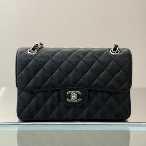 Chanel Flap Bag Black Silver in Small