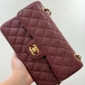 Alternative view of Chanel Flap Bag Burgundy Gold in Small