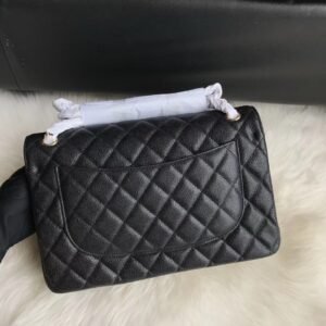 Alternative view of Chanel Flap Bag Black Gold in Jumbo
