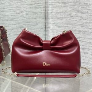 Alternative view of Dior Bow Bag Burgundy New Season 2026