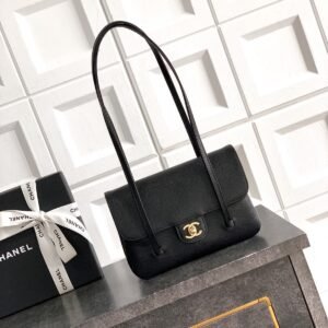 Chanel Preppy Coco Bag Black Gold