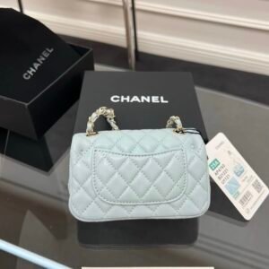 Alternative view of Chanel Mini Flap Charm Bag Light Blue
