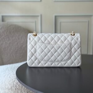 Alternative view of Chanel Flap Bag White Gold in Medium