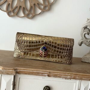 Chanel Clutch in Metallic Gold Crocodile