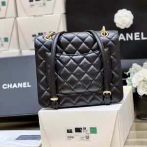 Alternative view of Chanel Flap Bag Black Gold Chain