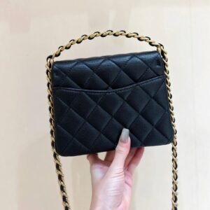 Alternative view of Chanel Top Handle Bag Black Gold