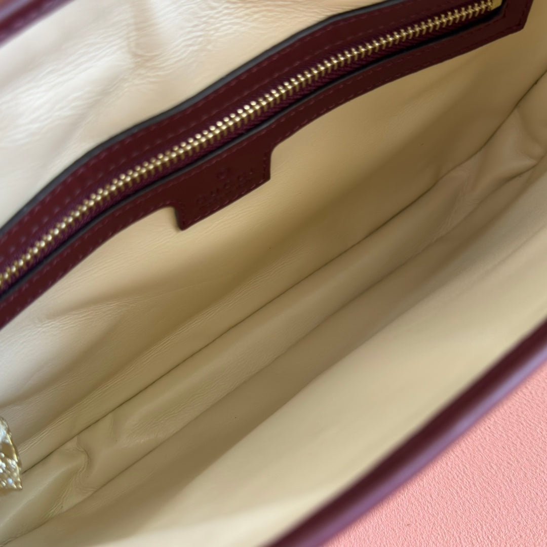 Gucci Jackie 1961 Burgundy Gold - Afbeelding 5