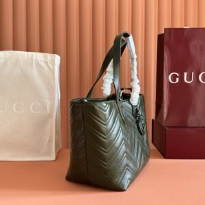 Alternative view of Gucci Marmont Tote Bag Green