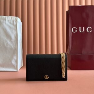 Gucci GG Marmont Black Red Gold