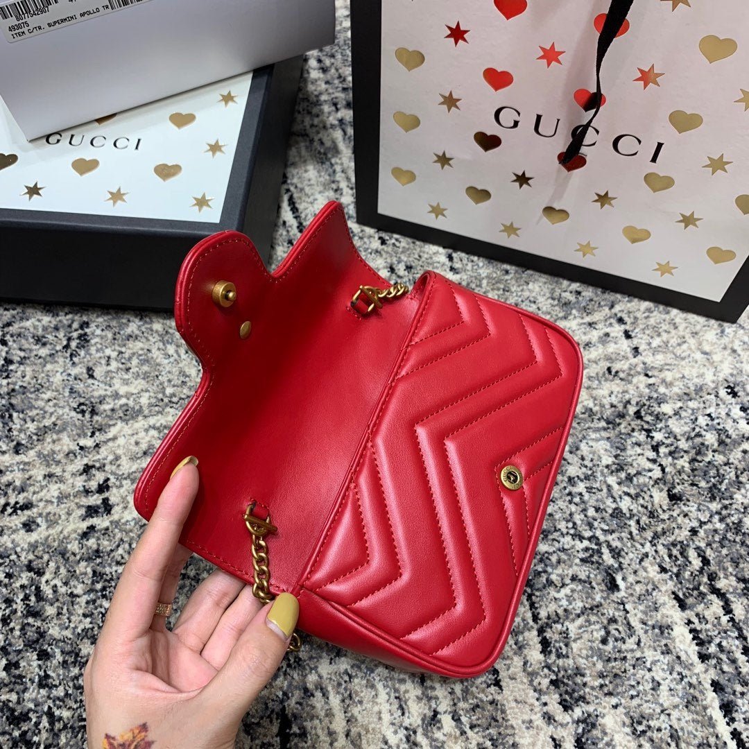 Gucci Marmont Red Gold Mini - Afbeelding 6
