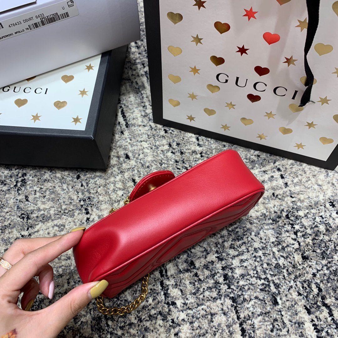 Gucci Marmont Red Gold Mini - Afbeelding 7