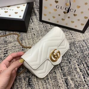 Alternative view of Gucci Marmont White Gold Mini