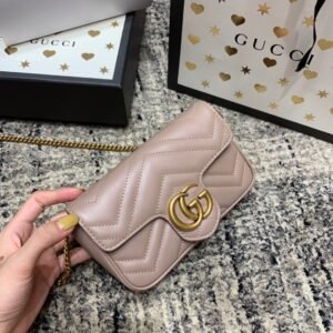 Alternative view of Gucci Marmont Beige Nude Gold Mini