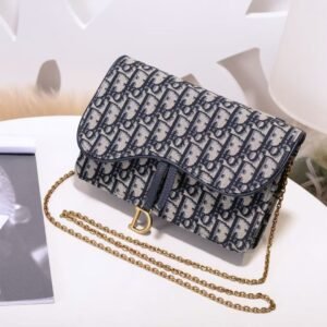 Dior Saddle Pouch with Chain