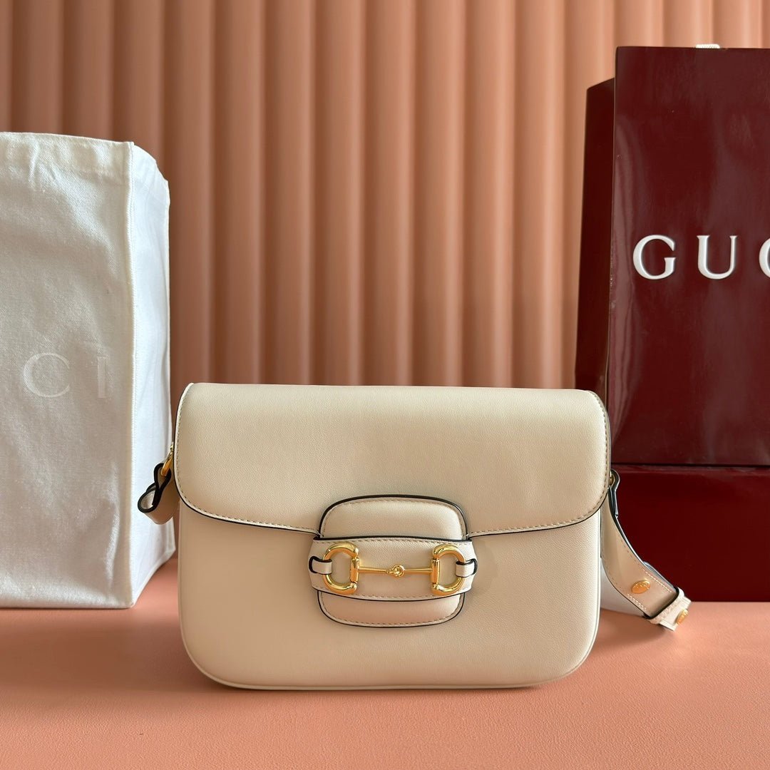 Gucci Horsebit 1955 Cream Gold in Medium