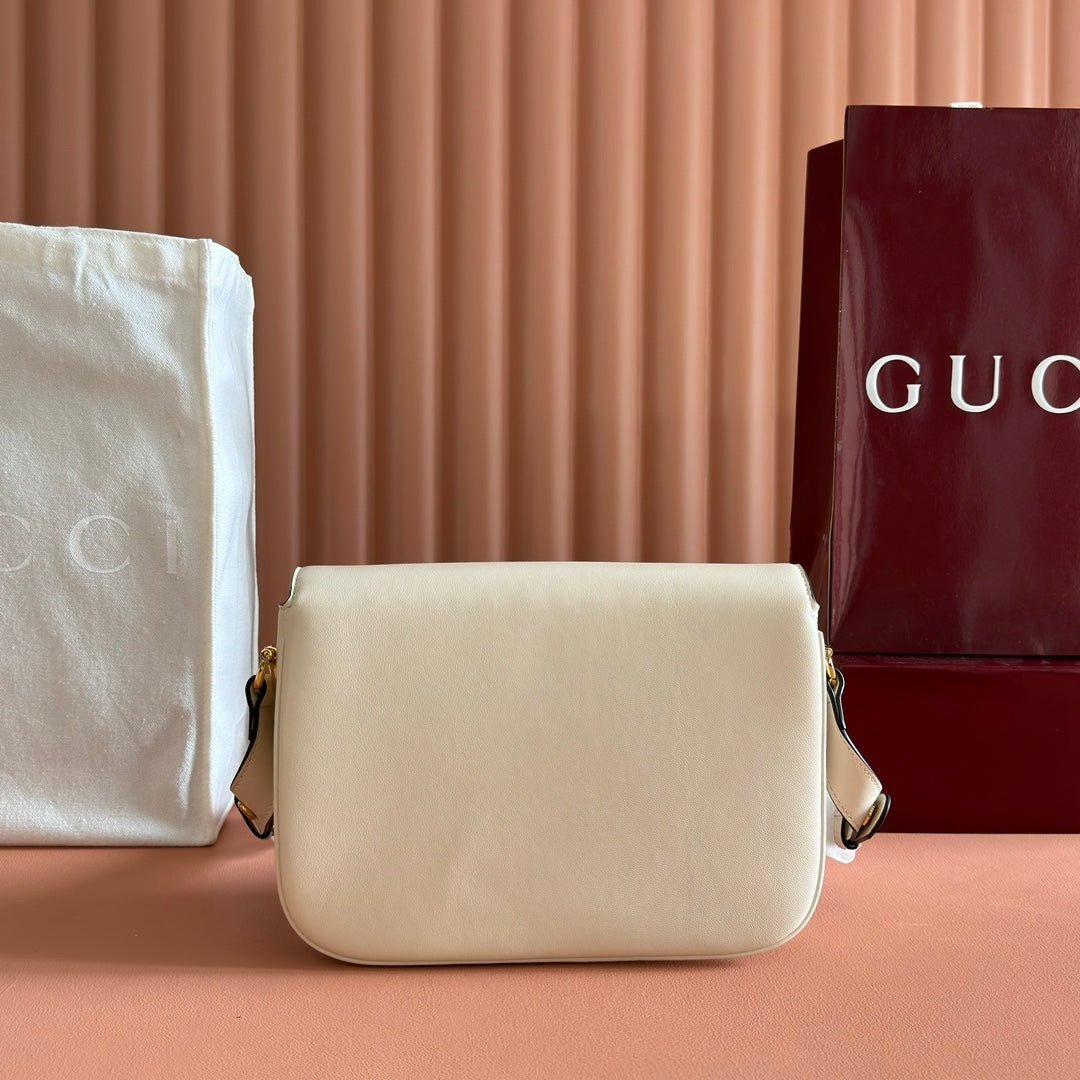 Gucci Horsebit 1955 Cream Gold in Medium - Afbeelding 4