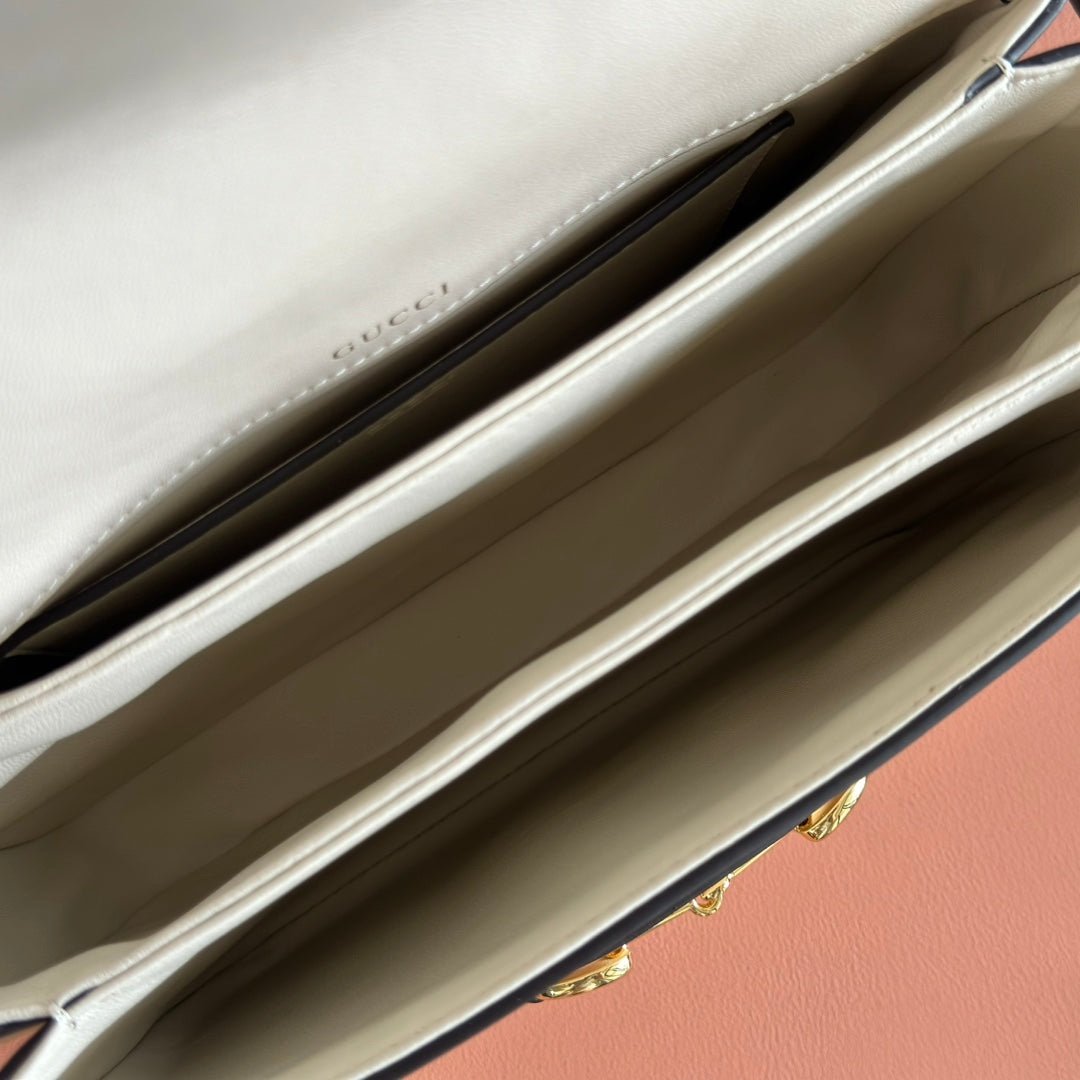 Gucci Horsebit 1955 Cream Gold in Medium - Afbeelding 5