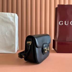 Alternative view of Gucci Horsebit 1955 Black Gold in Medium