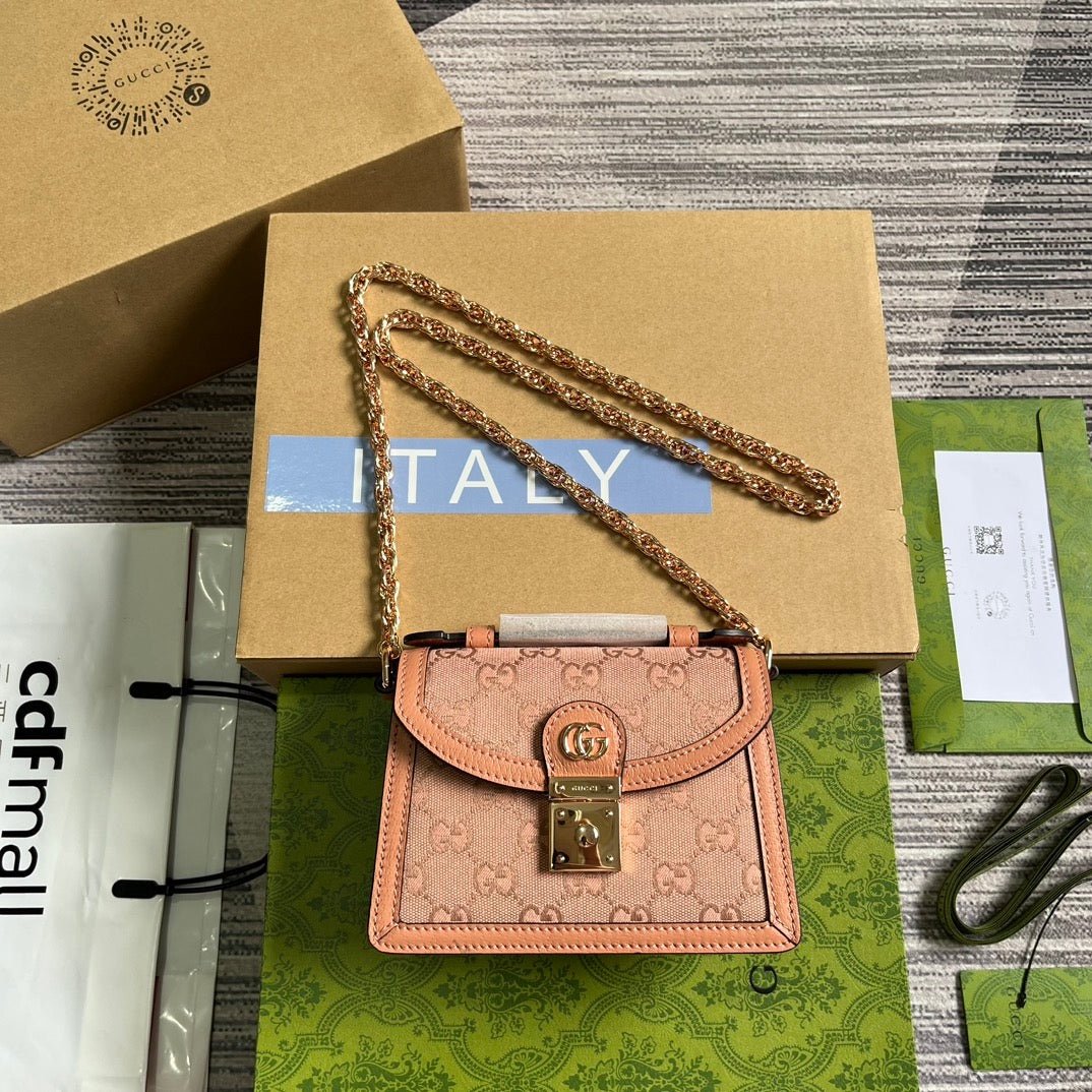 Gucci Ophidia Mini Top Handle Bag Pink