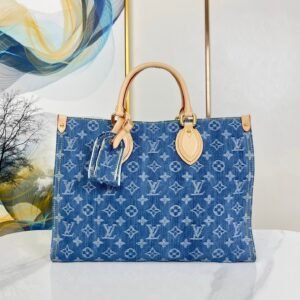 Louis Vuitton OnTheGo MM Blue Denim Monogram