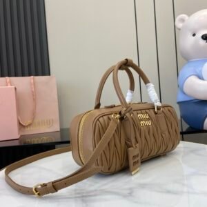 Alternative view of Miu Miu Large Arcadie Bag Caramel Gold