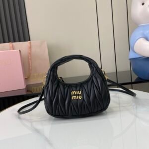 Miu Miu Mini Wander Bag Black Gold