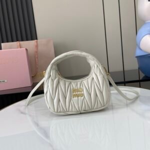 Miu Miu Mini Wander Bag White Gold