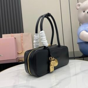 Alternative view of Miu Miu Small Beau Bag Black Gold
