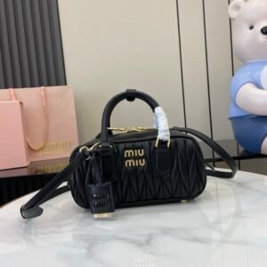 Miu Miu Medium Arcadie Bag Black Gold