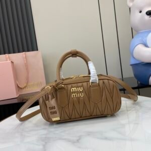 Miu Miu Medium Arcadie Bag Caramel Gold