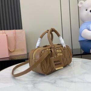 Alternative view of Miu Miu Medium Arcadie Bag Caramel Gold