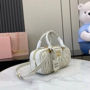 Alternative view of Miu Miu Medium Arcadie Bag White Gold