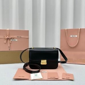 Miu Miu Shoulder Bag Black Gold