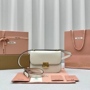Miu Miu Shoulder Bag White Gold