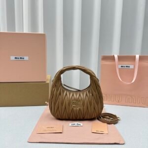 Miu Miu Small Wander Bag Caramel Gold