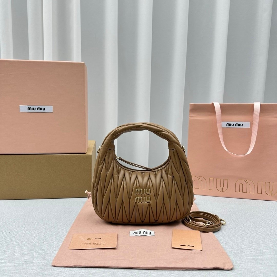 Miu Miu Small Wander Bag Caramel Gold