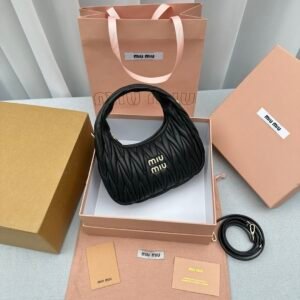 Miu Miu Small Wander Bag Black Gold