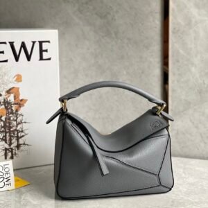 Loewe Small Puzzle Edge Bag Grey Gold