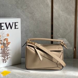 Loewe Small Puzzle Edge Bag Beige Gold