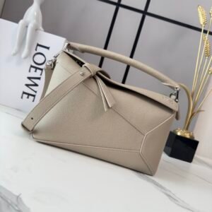 Loewe Small Puzzle Edge Bag Clay Silver
